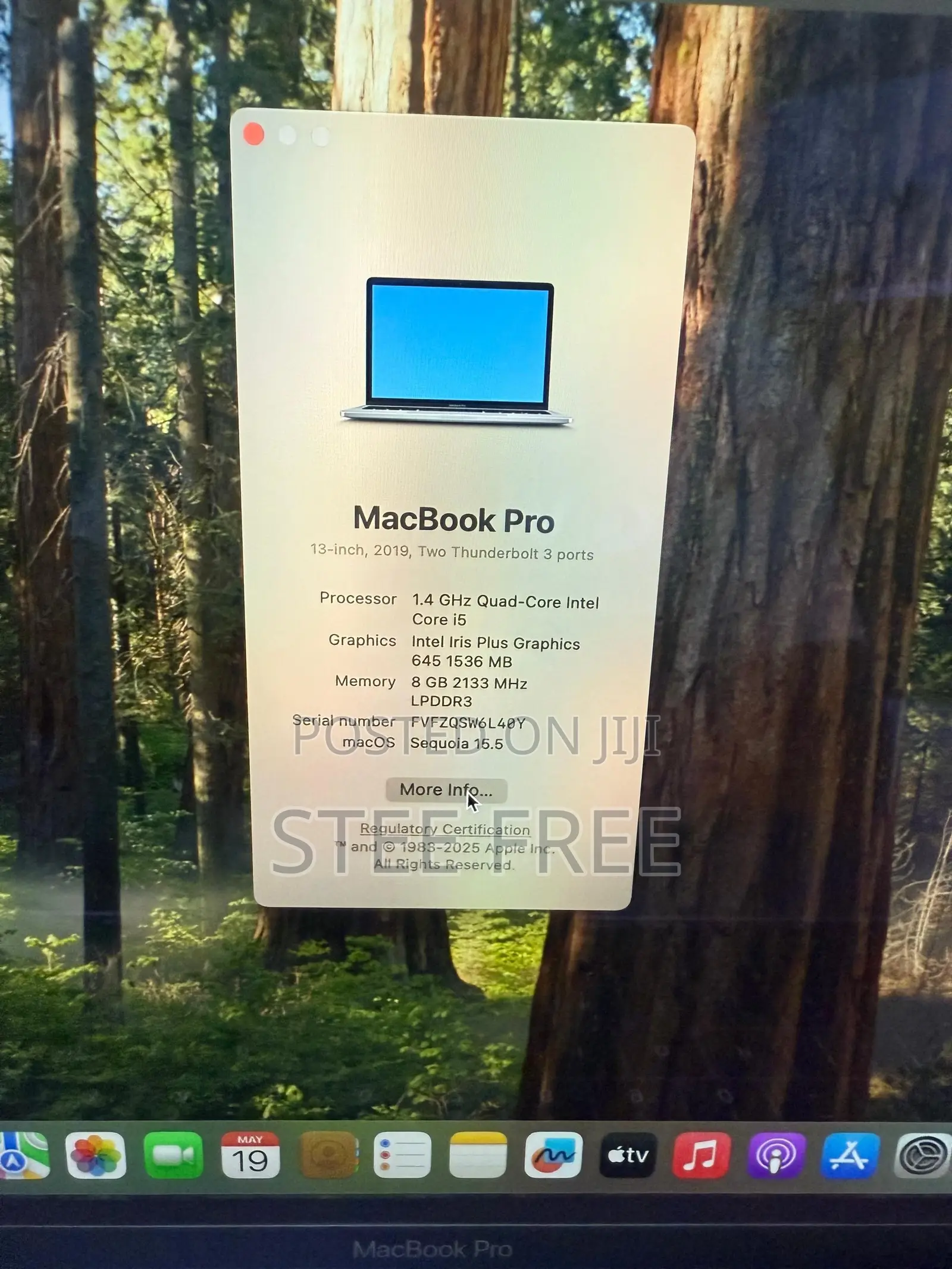 Laptop Apple MacBook Pro 2019 8GB Intel Core I5 SSD 128GB
