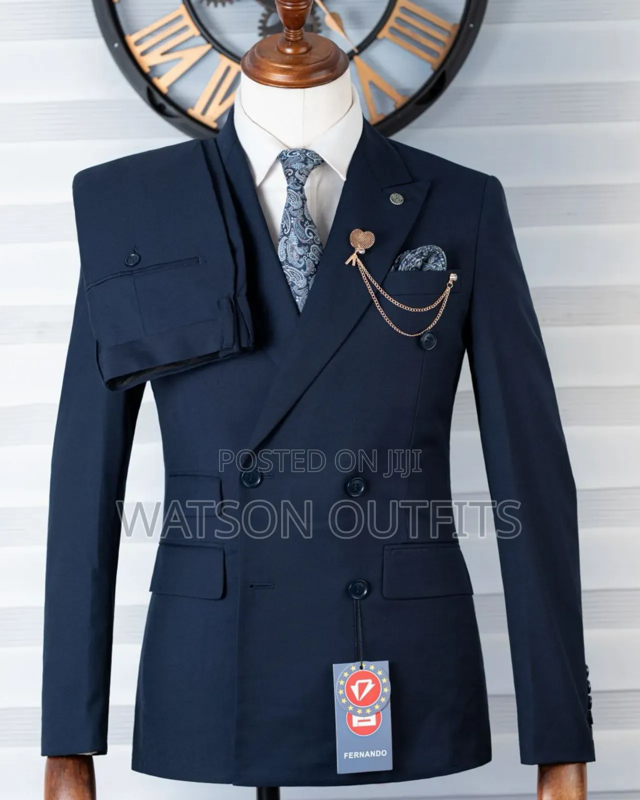 Suti Za Vifungo Sita Ya Dark Blue Ya Kawaida