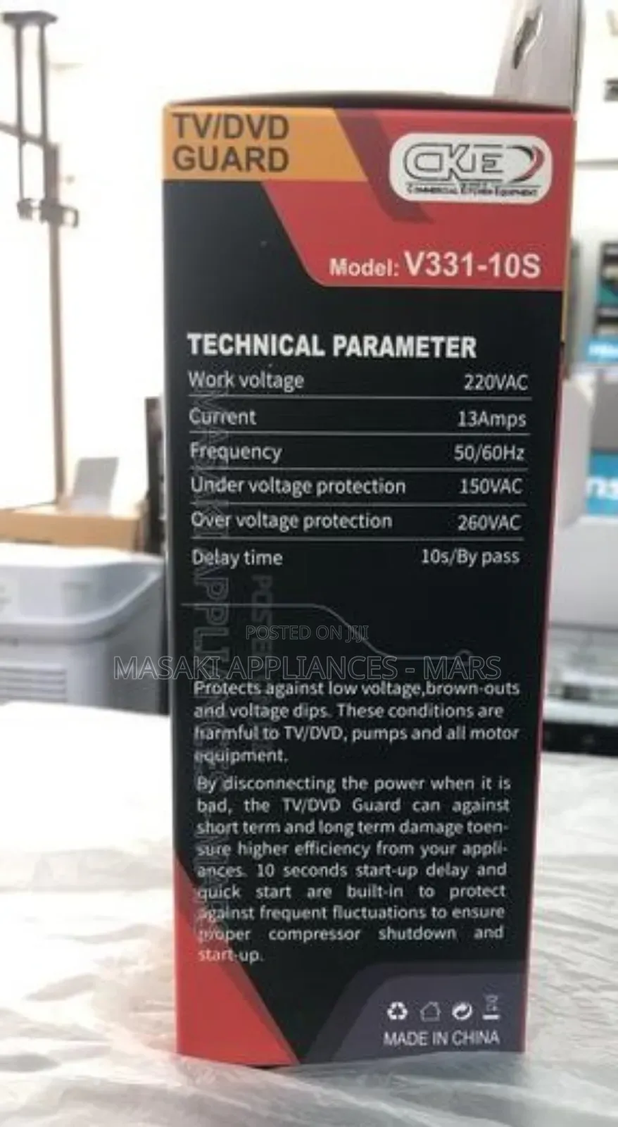 Cke Tv/DVD Voltage Guard - 13a Output - 220v