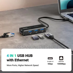 Ugreen Usb 3.0 Hub With Ethernet Adapter