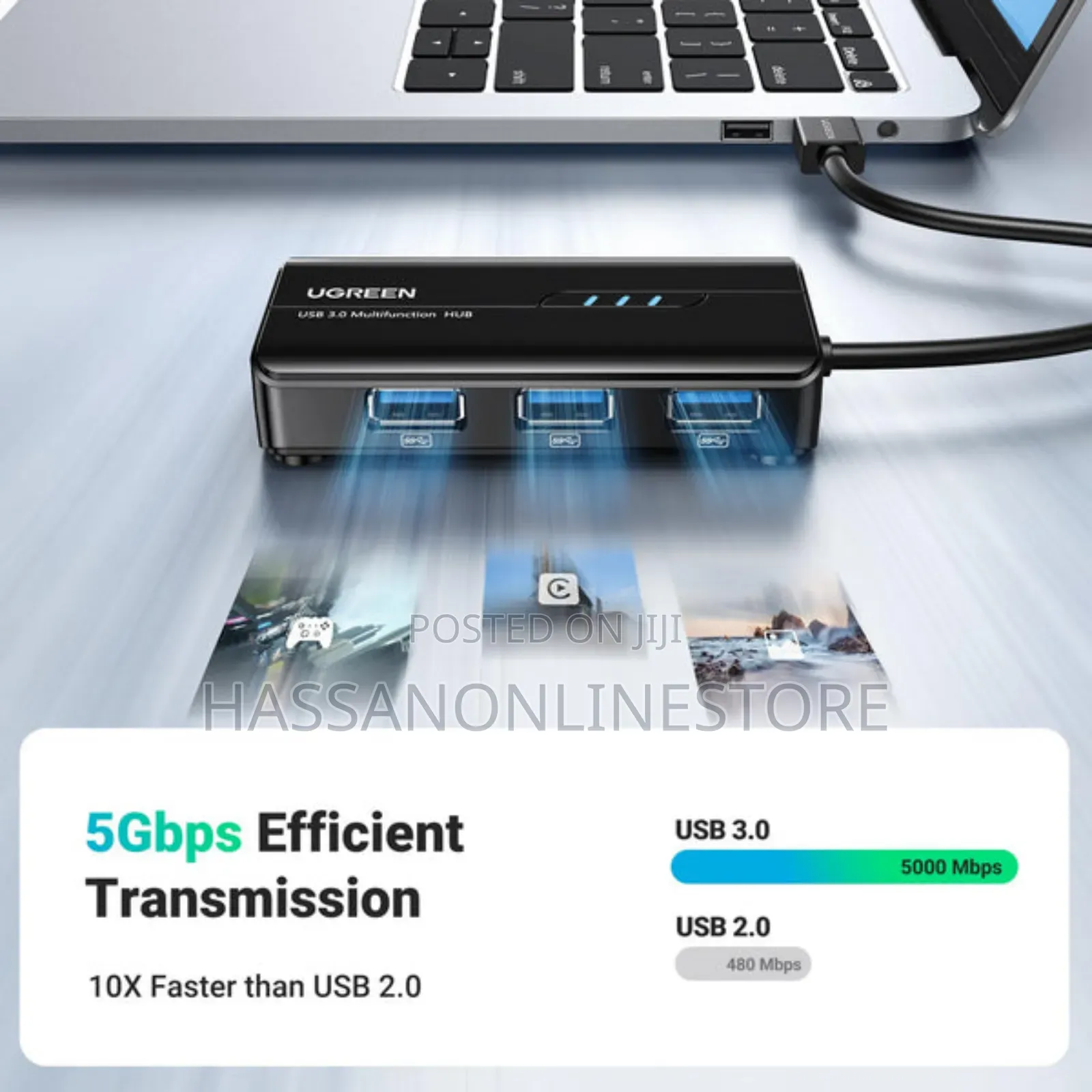 Ugreen Usb 3.0 Hub With Ethernet Adapter