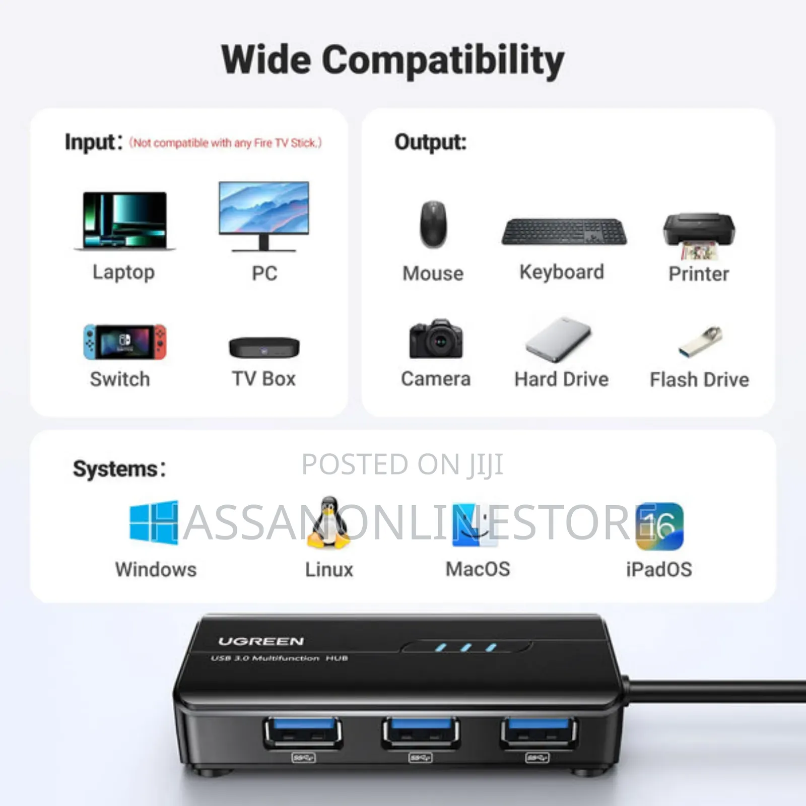 Ugreen Usb 3.0 Hub With Ethernet Adapter