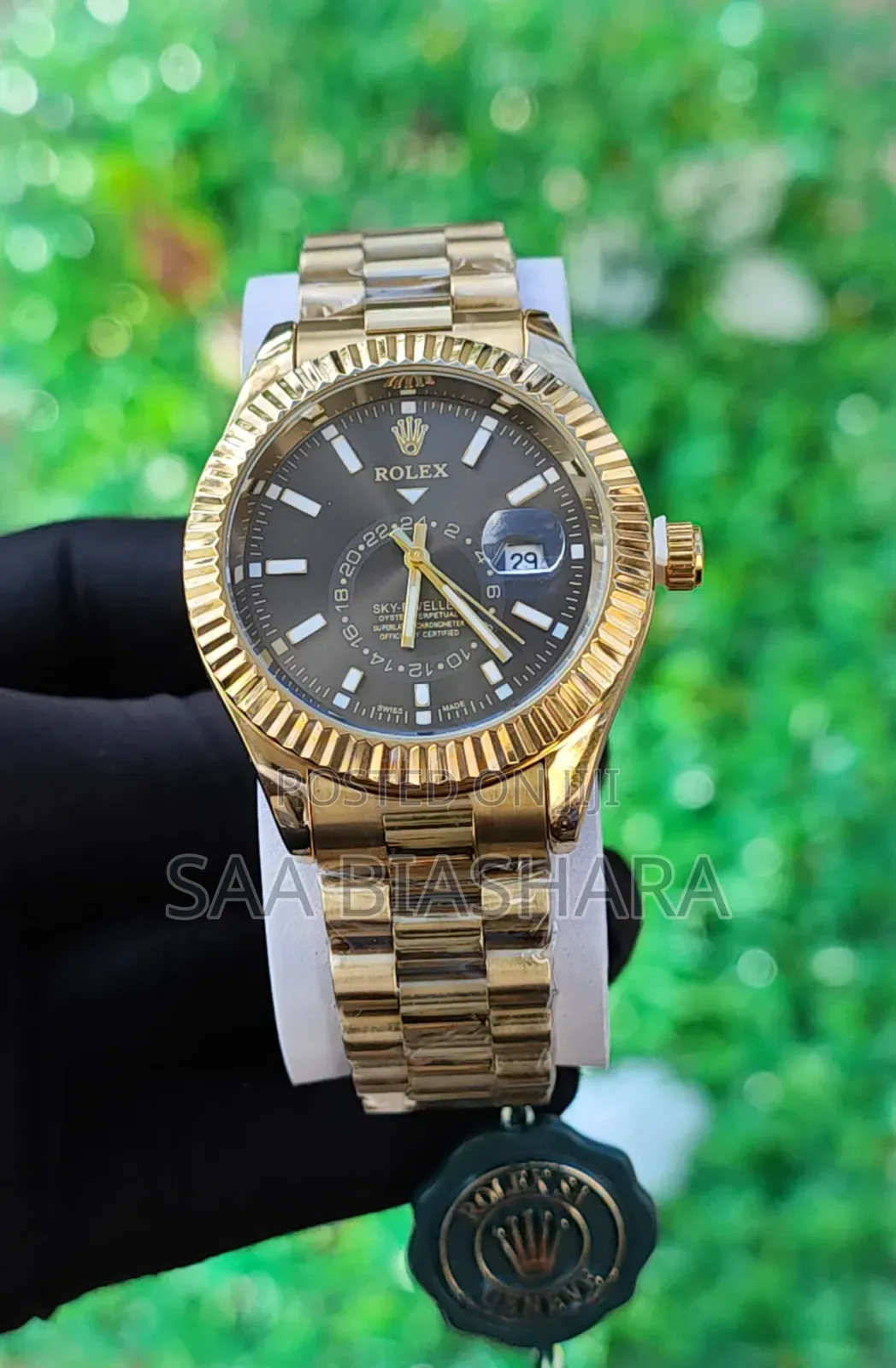 Rolex Sky Dweller Watch Gold and Black