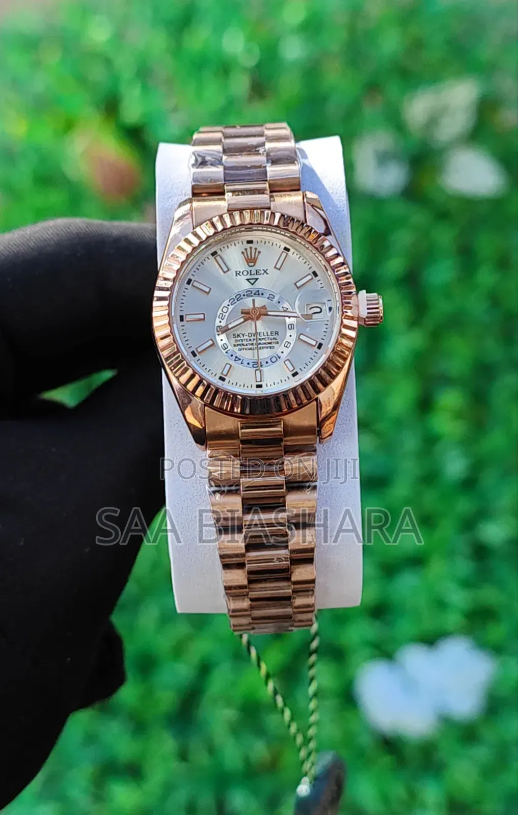 Rolex Sky Dweller Watch Rose Gold and White