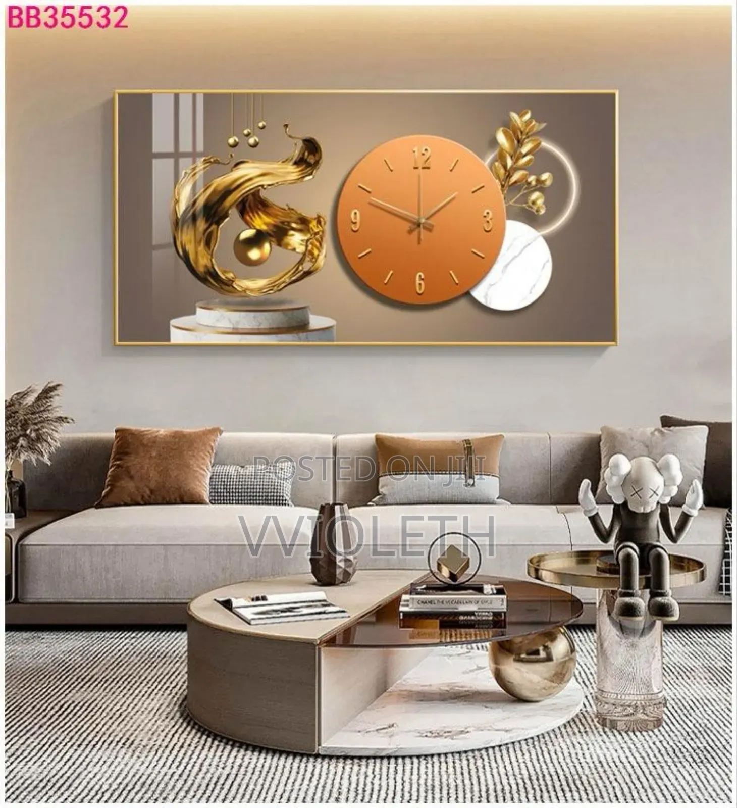Horizontal Rectangular Wall Clock