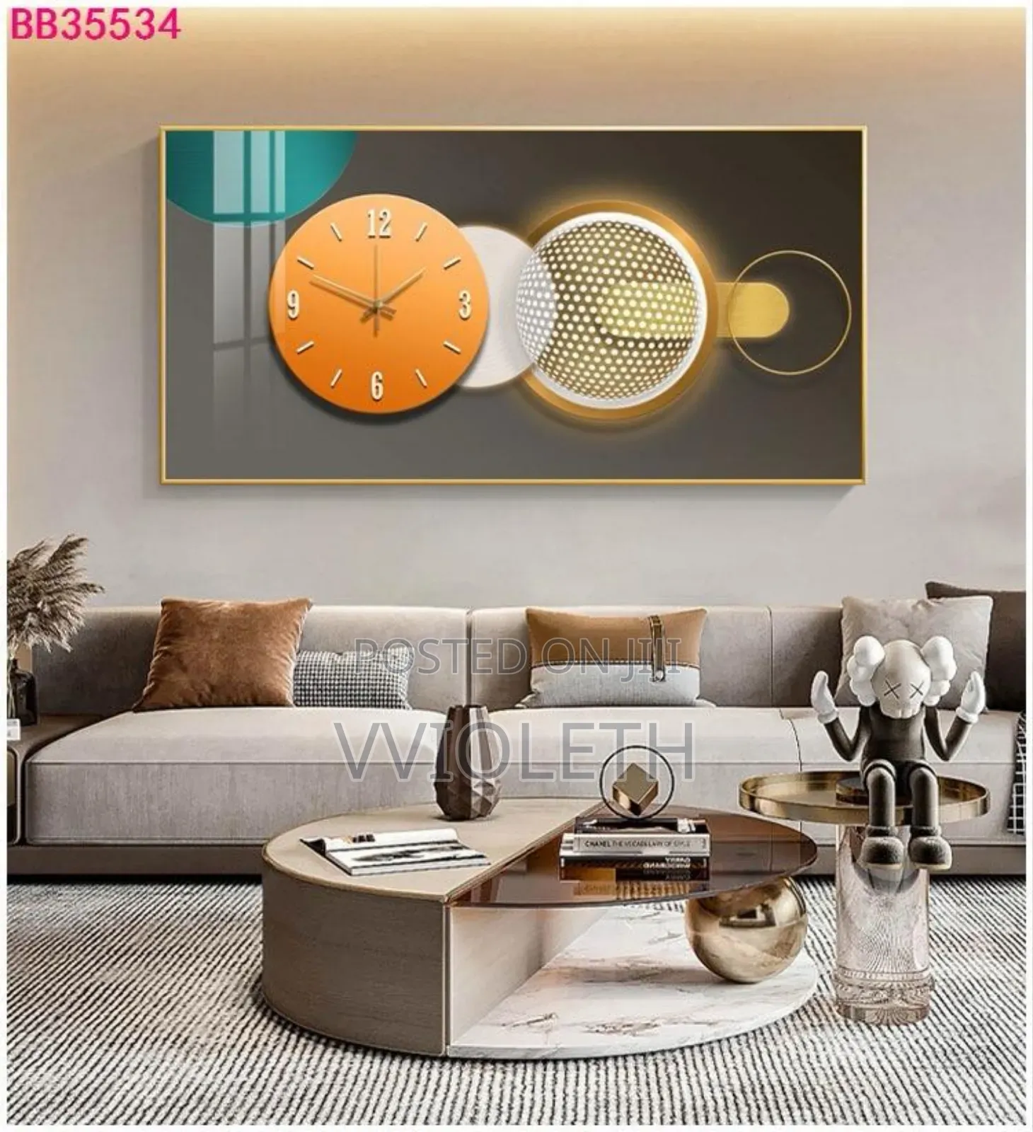 Horizontal Rectangular Wall Clock