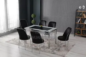 Photo - High Family Dinning Table With 6 Chairs