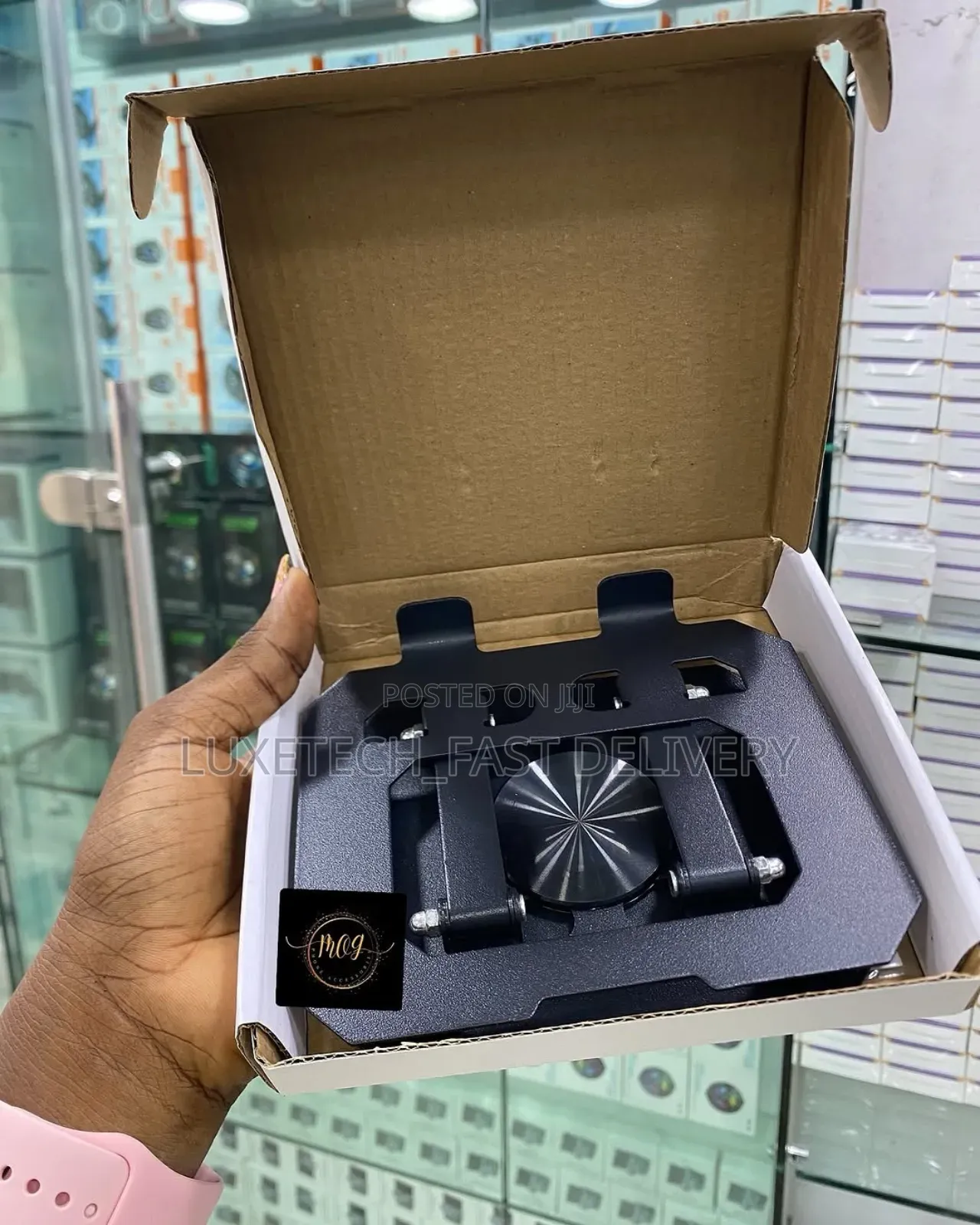 Foldable Metal Holder Durable, Stable, 360-Degree Rotation