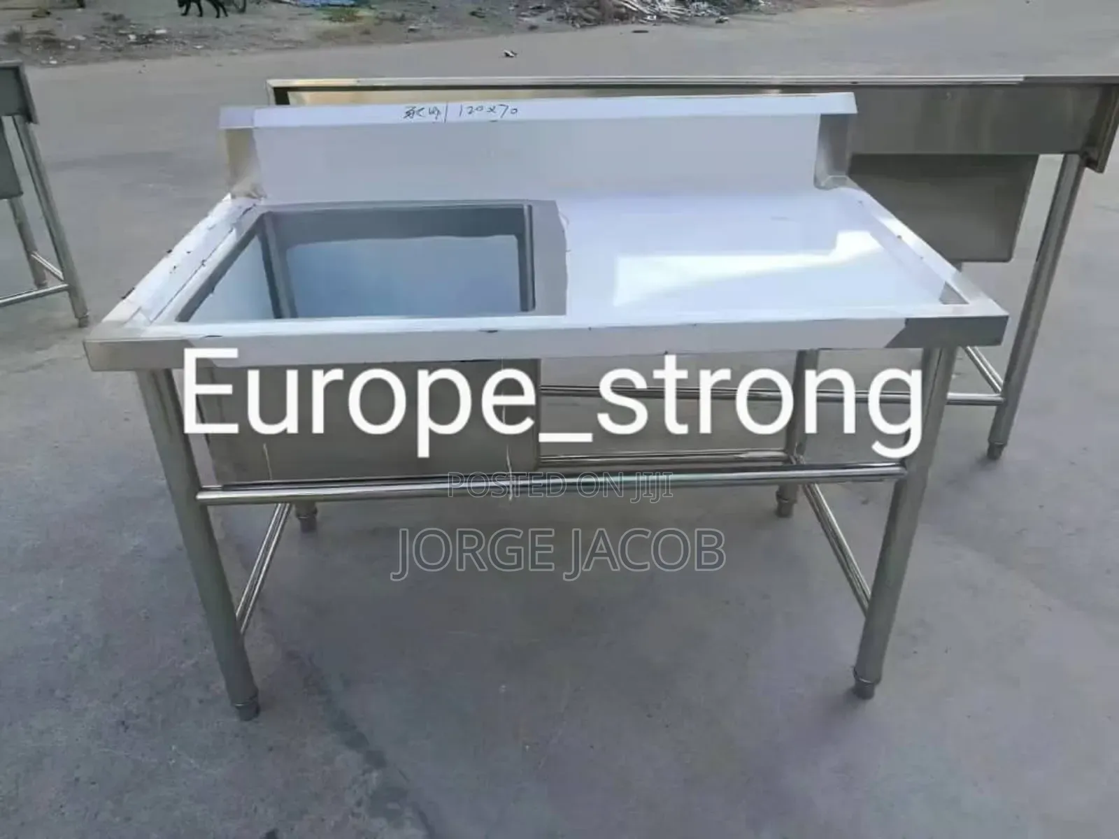 Stainless Steel Single-Bowl Kitchen Sink Working Table