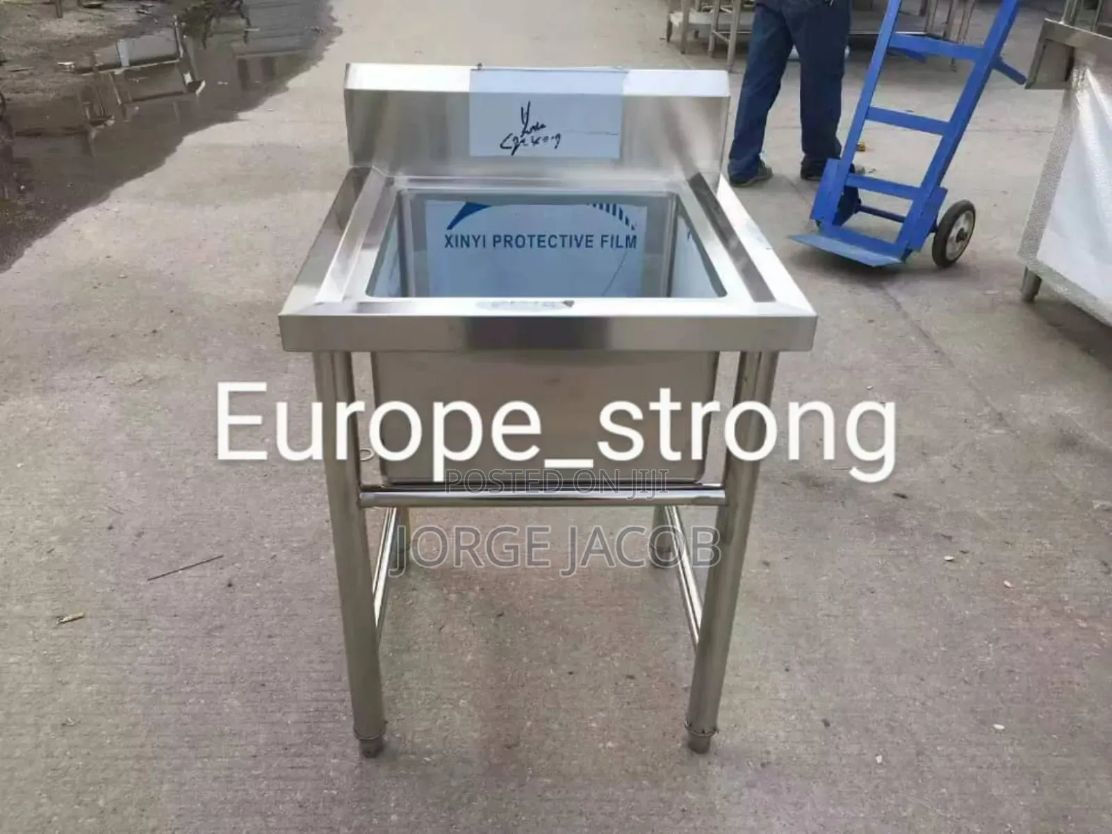 Freestanding, Stainless Steel, Single-Bowl Kitchen Sink
