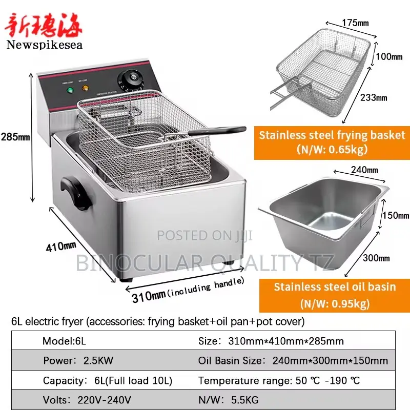 Vonne Deep Fryer Liter 6
