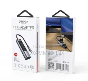 Yesido Hb23 Hub Adapter 6in1 Usbc to 1xusb3.0 , 2xusb2.0