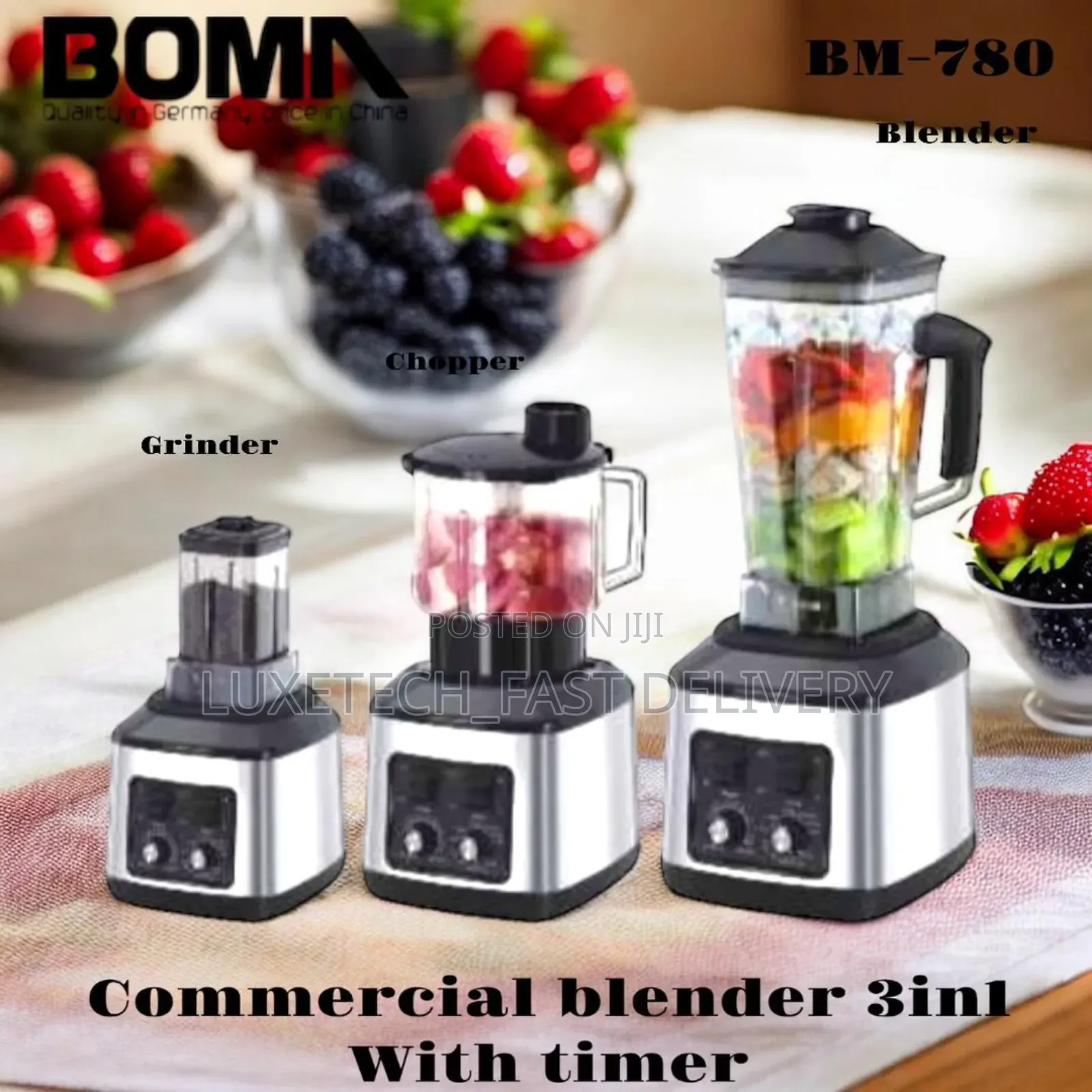 Boma Commercial 3-in-1 Blender With a Timer