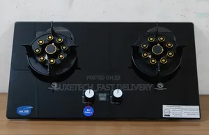 Mr Uk Gas Hob 2 Burners Glass Top With Timer