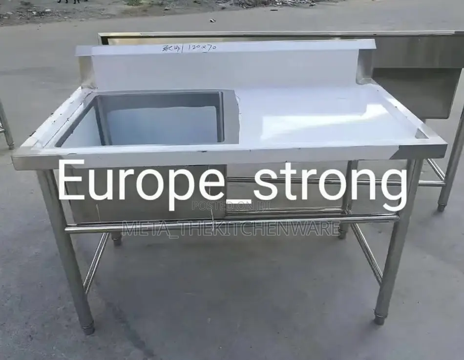 Stainless Steel Working Table With Single Sink