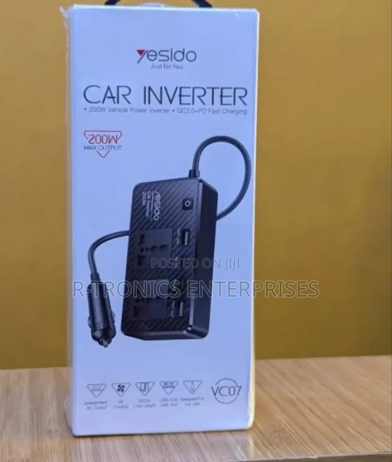 Yesido Vc07 Car Charger Inverter 200w Multiport