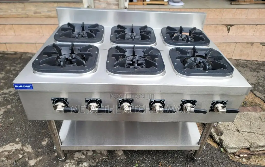 Commercial High Pressure Gas Stove 6 Burner