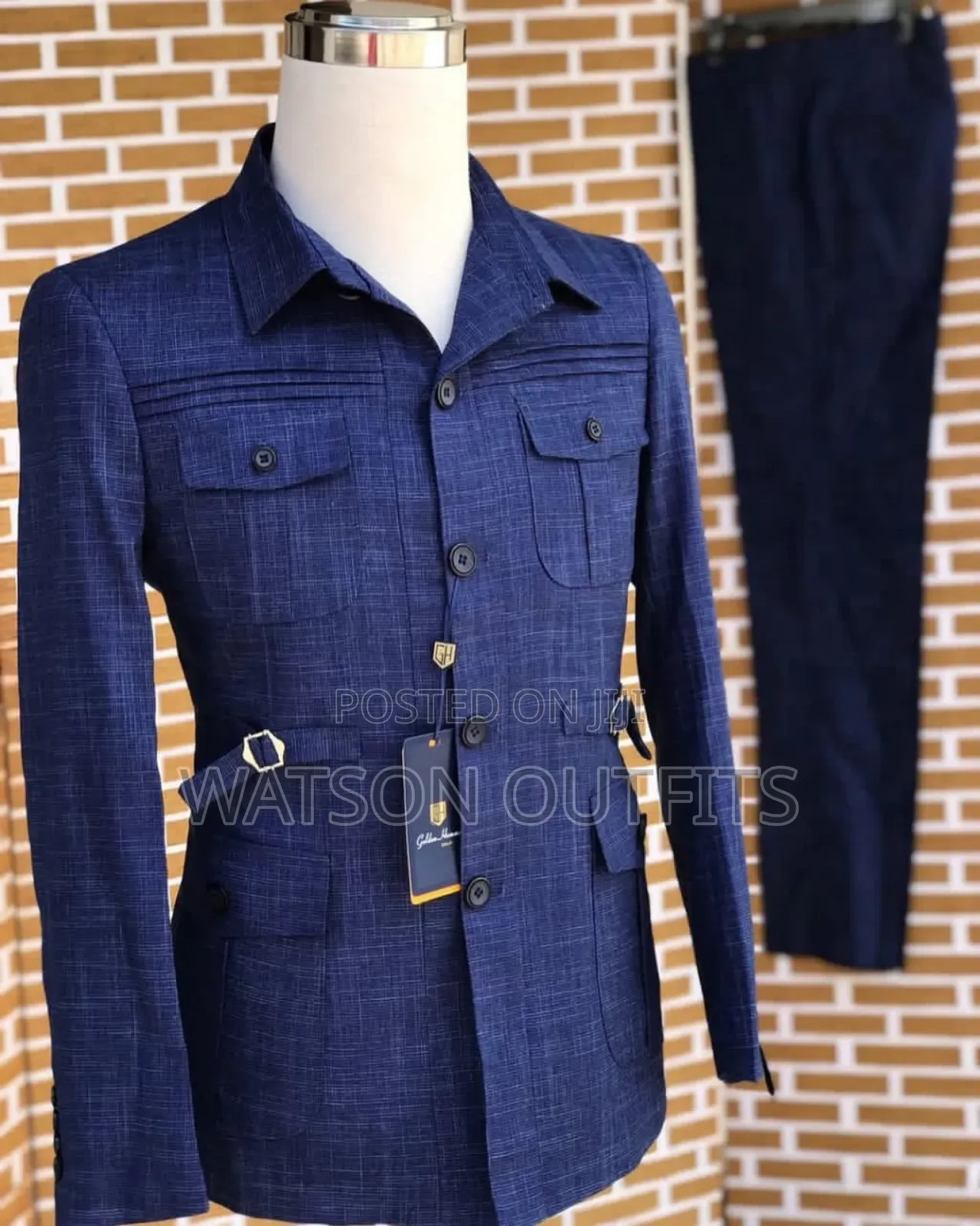 Double Pockets Bluish Colour Suits