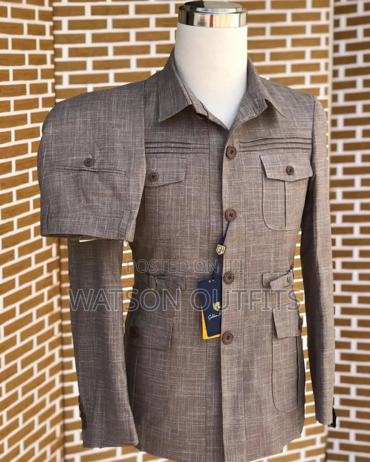Safari Suits Ya Rangi Ya Kaki