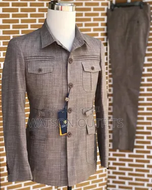 Safari Suits Ya Rangi Ya Kaki