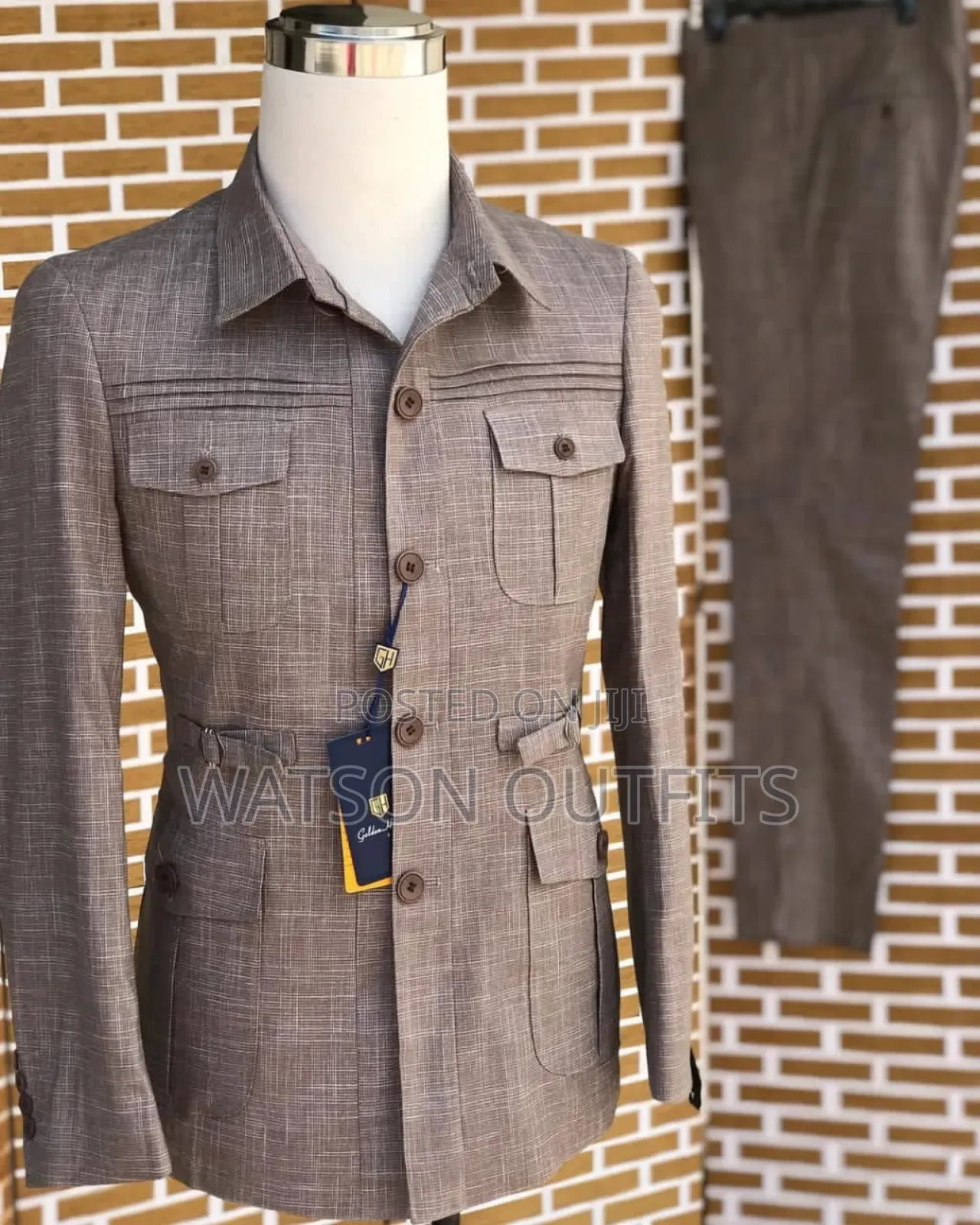 Safari Suits Ya Rangi Ya Kaki