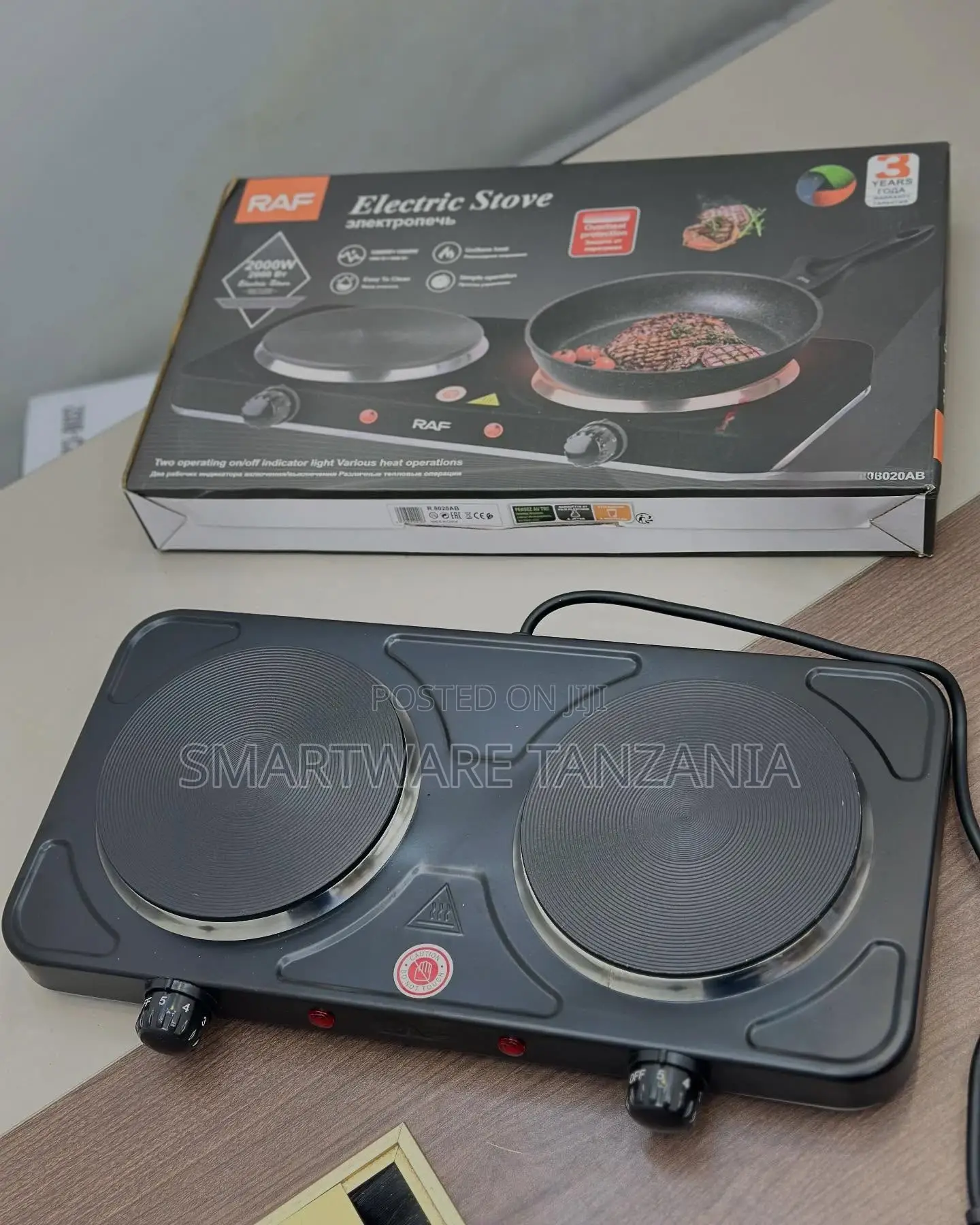 Countertop Double Cast Iron Burner 2000 W Electric Hot Plate