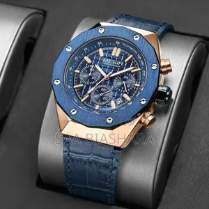Megir Lederamband Quartz Watch Fullbox