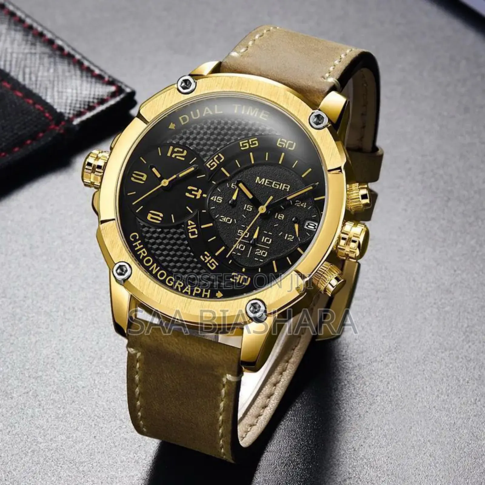 Megir 2093 Dual Time Brown