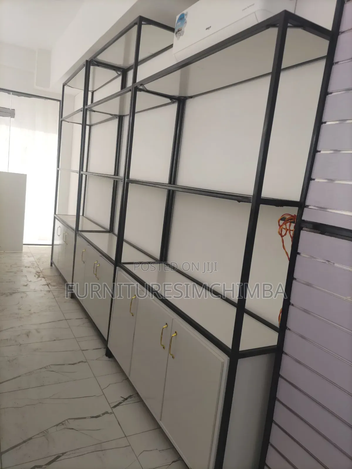 Shop's Shelf and Reception Table