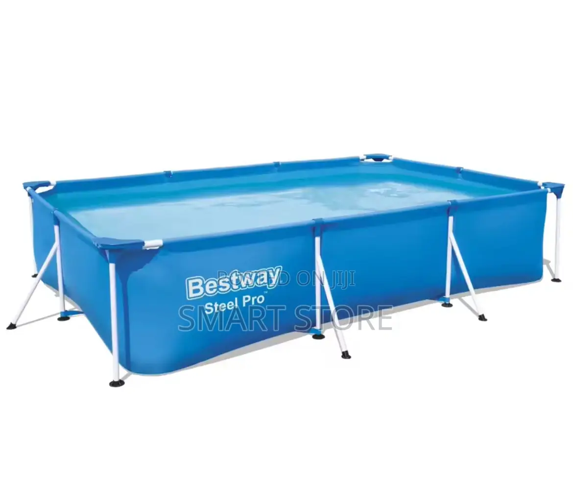 Rectangular Metal-Frame Portable Swimming Pool 221x150x43cm