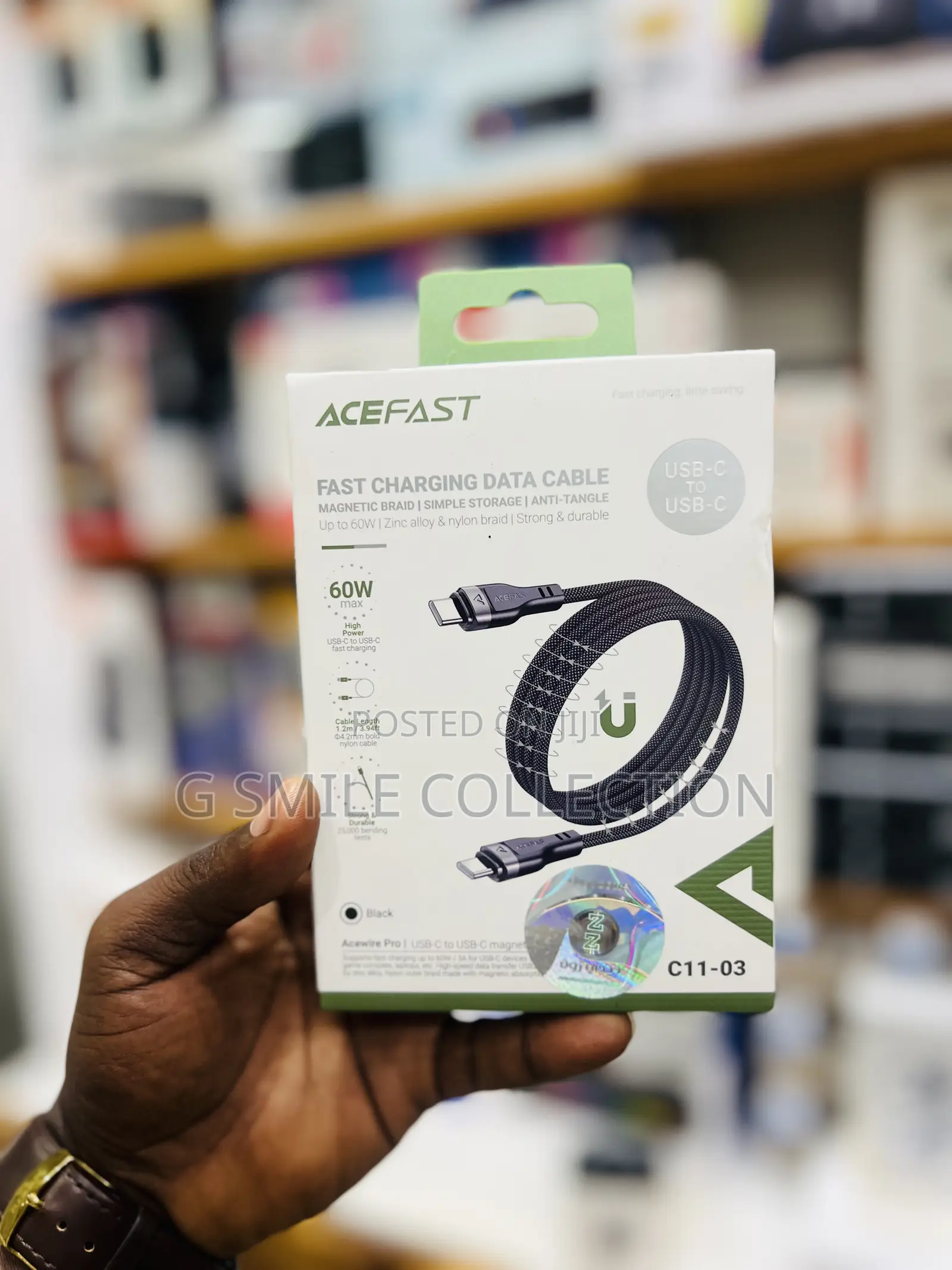 Acefast Fast Charging Data Cable Magnetic Braid