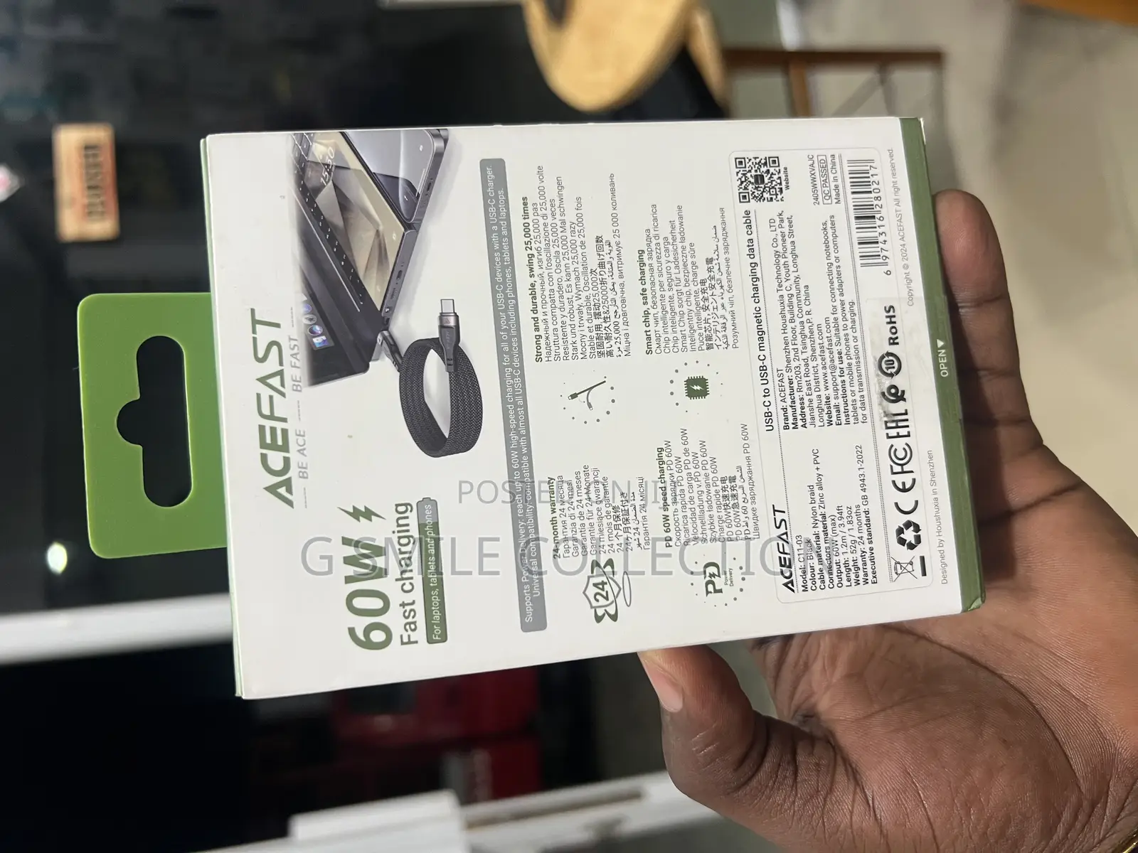 Acefast Fast Charging Data Cable Magnetic Braid