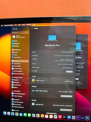 Laptop Apple MacBook Pro 2017 16GB Intel Core I7 SSD 512GB