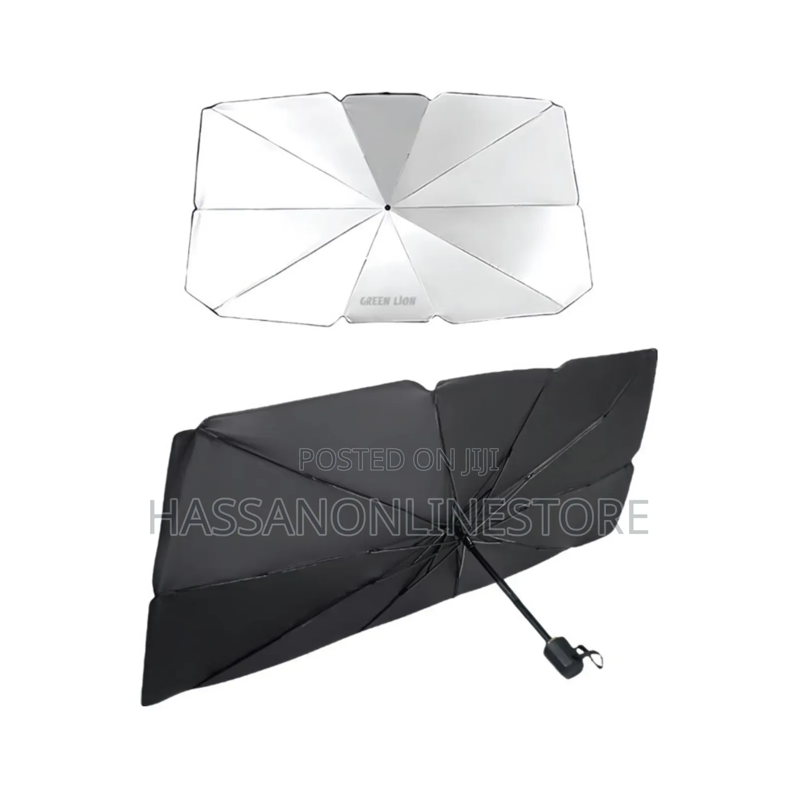 Green Lion Car Windshield Umbrella - Black