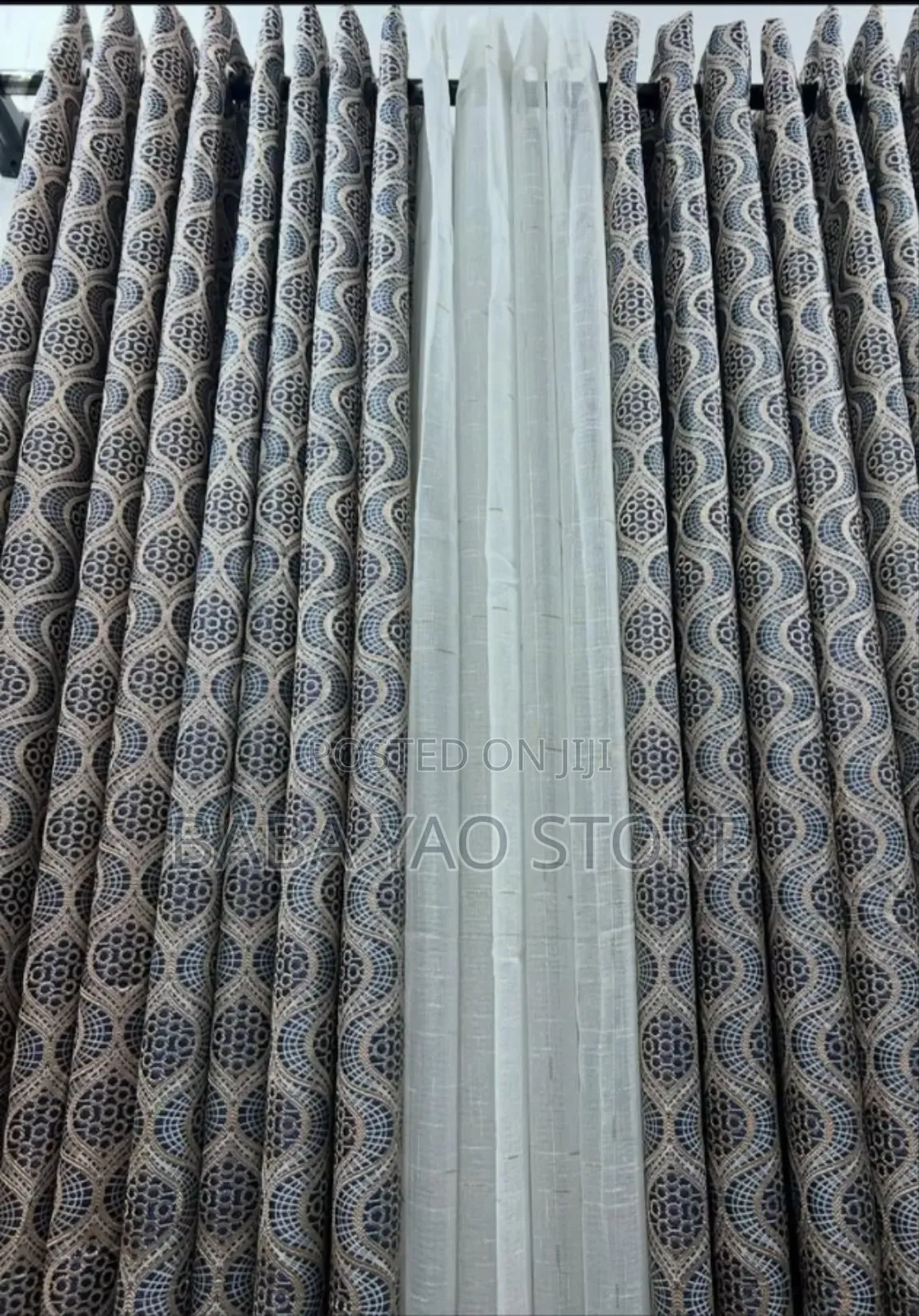African Style Curtains Fabric Luxury Top Window Drape Panels