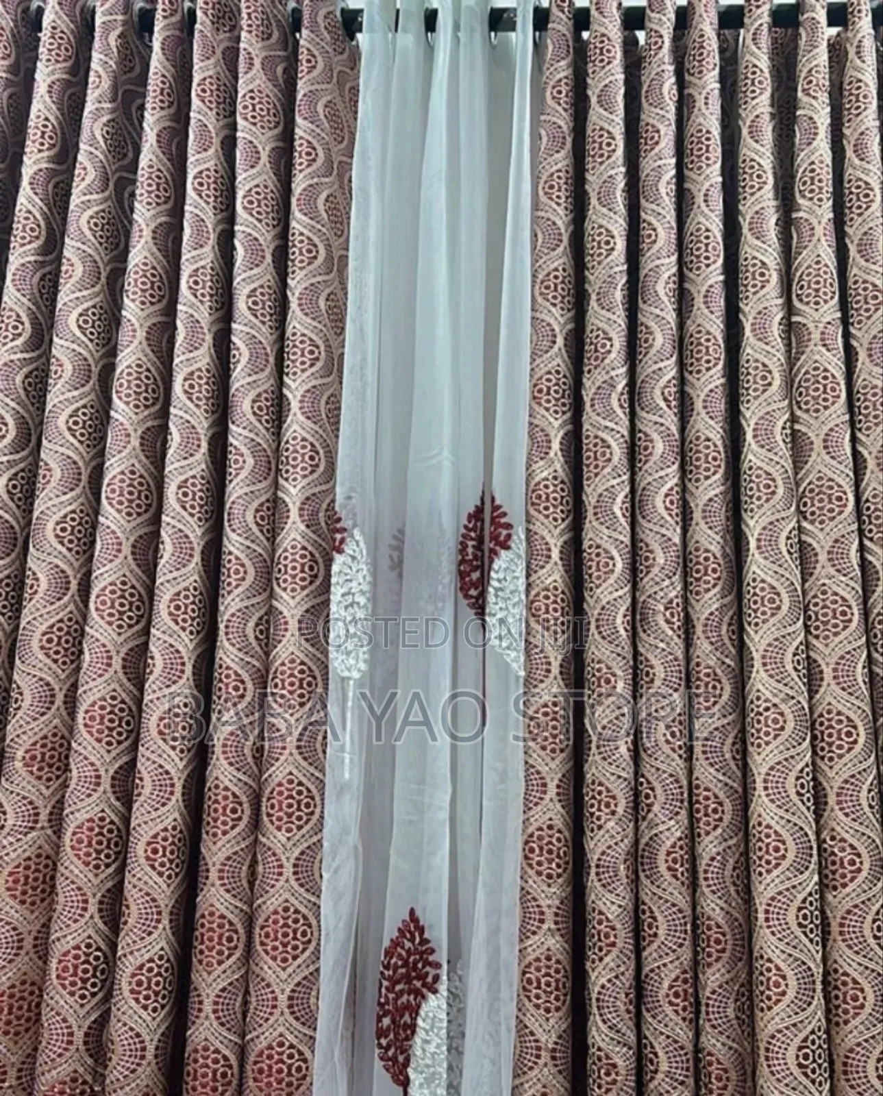 African Style Curtains Fabric Luxury Top Window Drape Panels