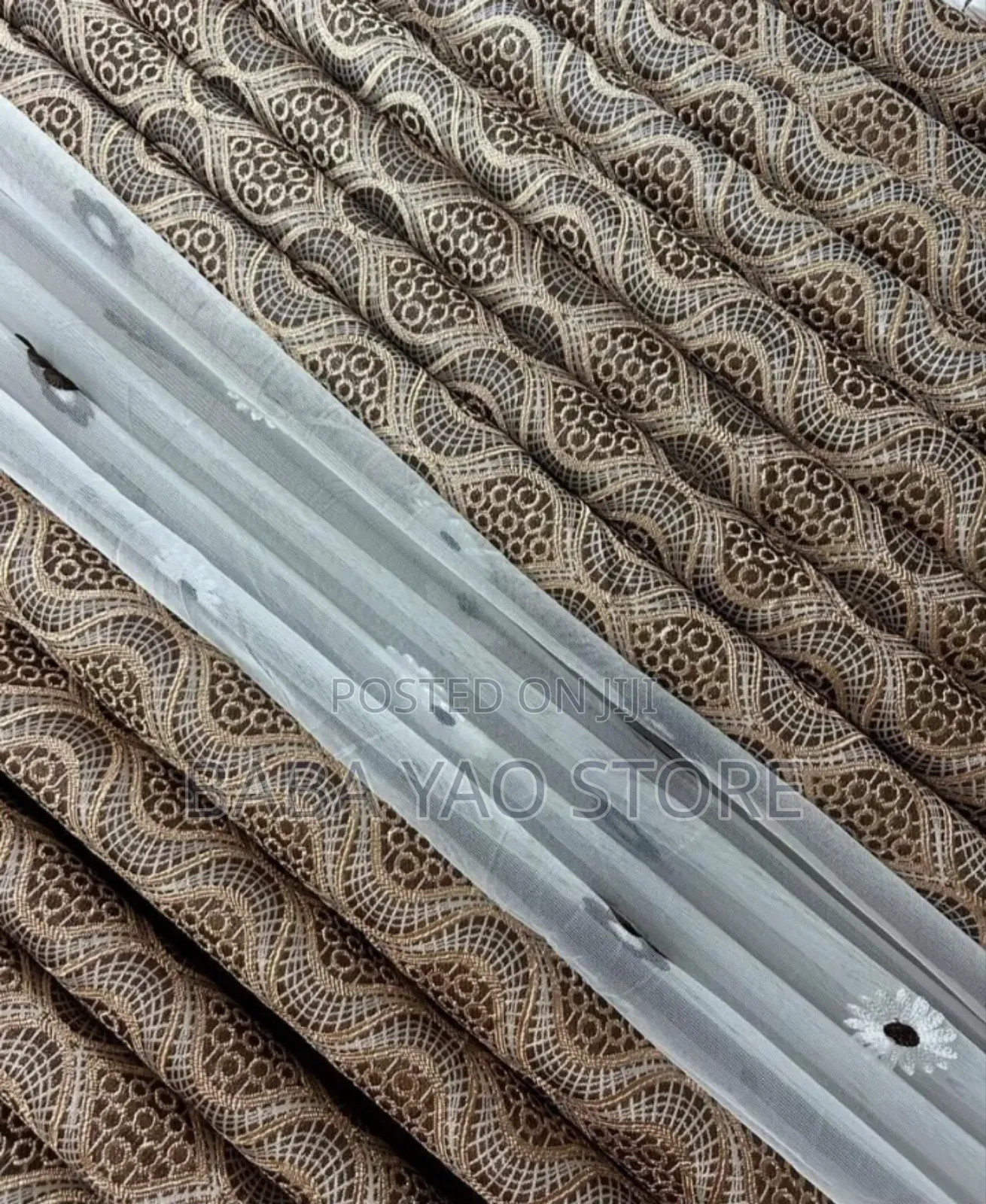 African Style Curtains Fabric Luxury Top Window Drape Panels