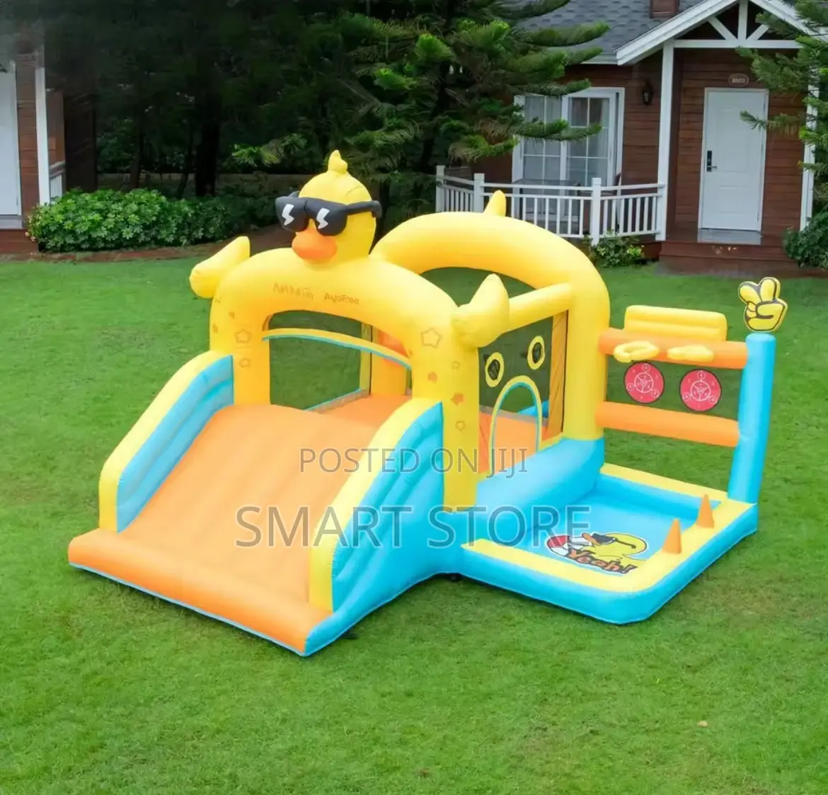 Inflatable Duck Castle Bounce House With Large Slide