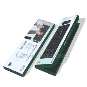 Green Lion Wireless Keyboard and Mouse - Black