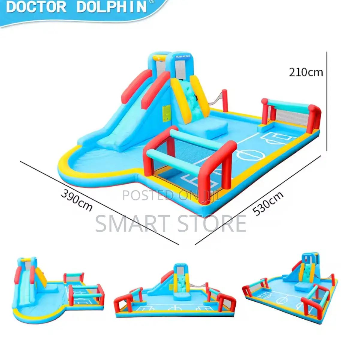 Inflatable Castle Children's Play Slide Football Field