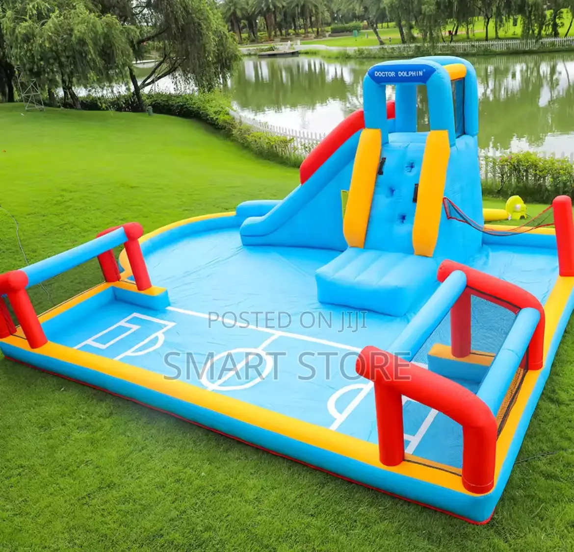 Inflatable Castle Children's Play Slide Football Field