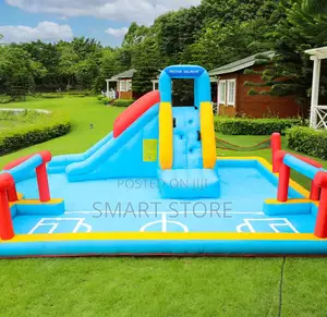 Inflatable Castle Children's Play Slide Football Field