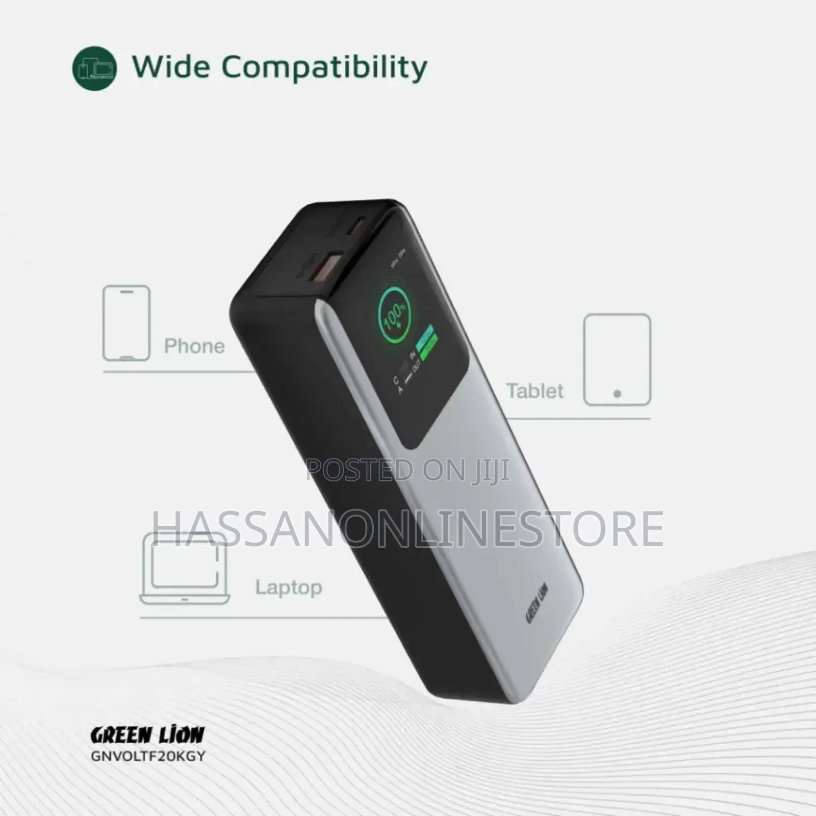 Green Lion Voltura 20000mah Power Bank Pd100w - Grey