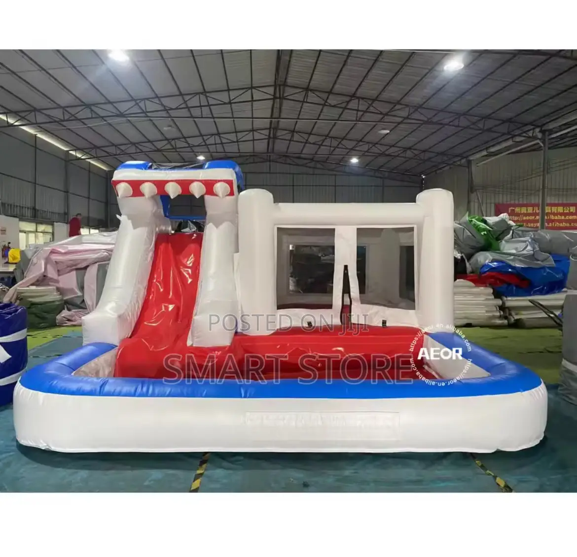 Shark Inflatable Castle Slide Trampoline