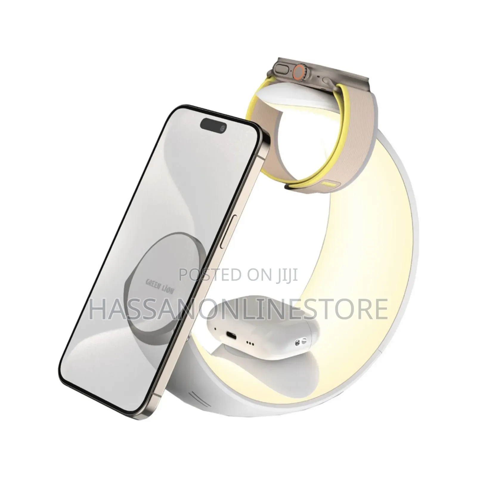 Green Lion Moon Charge 4 in 1 Wireless Charger - White