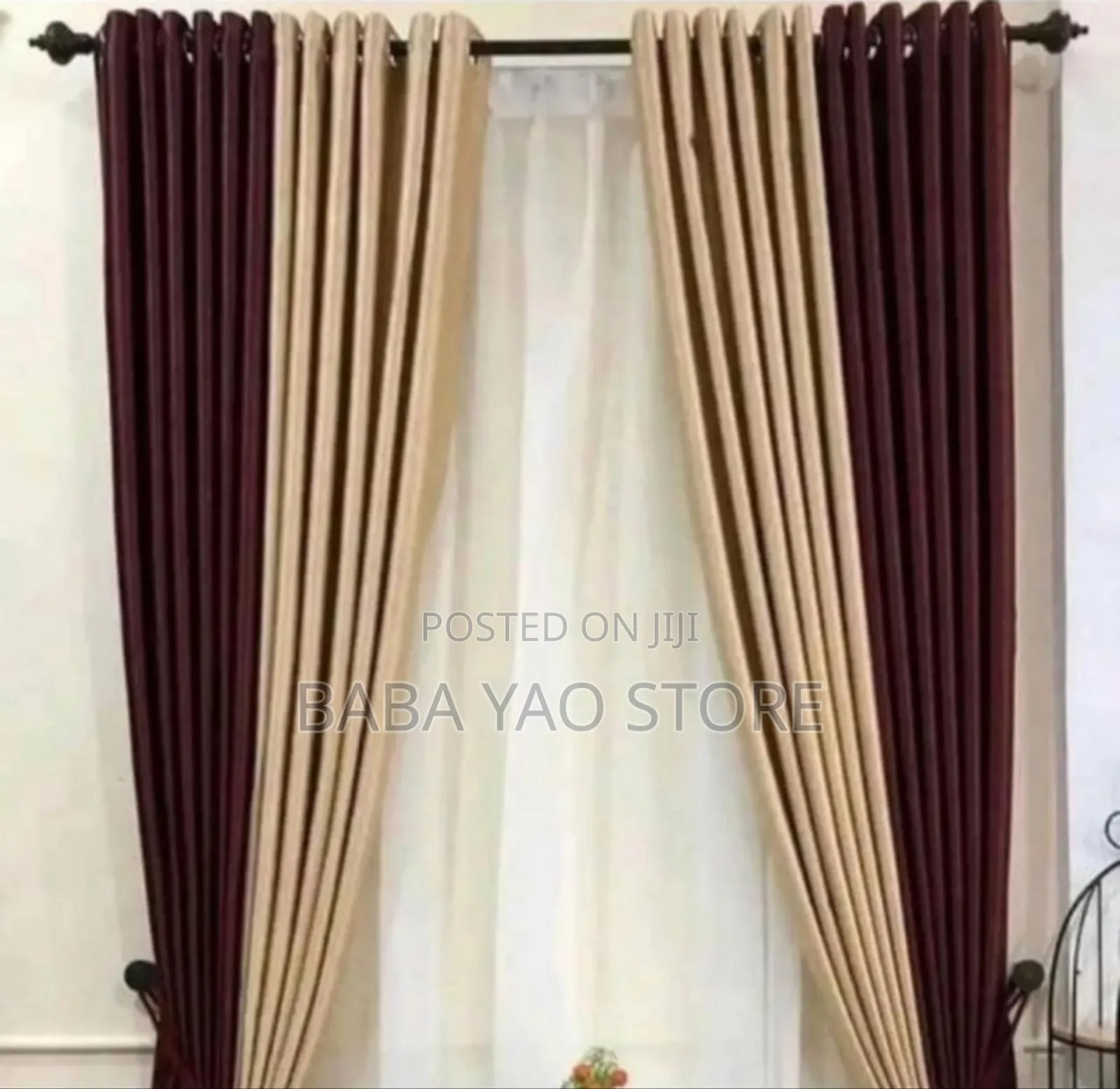 Plain Design Multi-Colour Curtain Blackout Classical Curtain