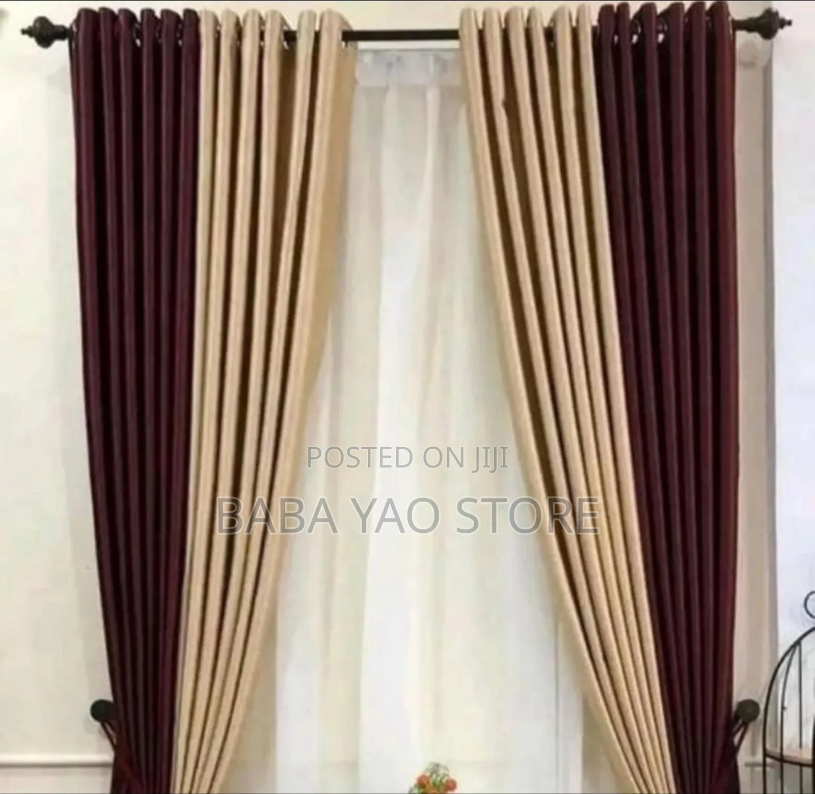 Plain Design Multi-Colour Curtain Blackout Classical Curtain