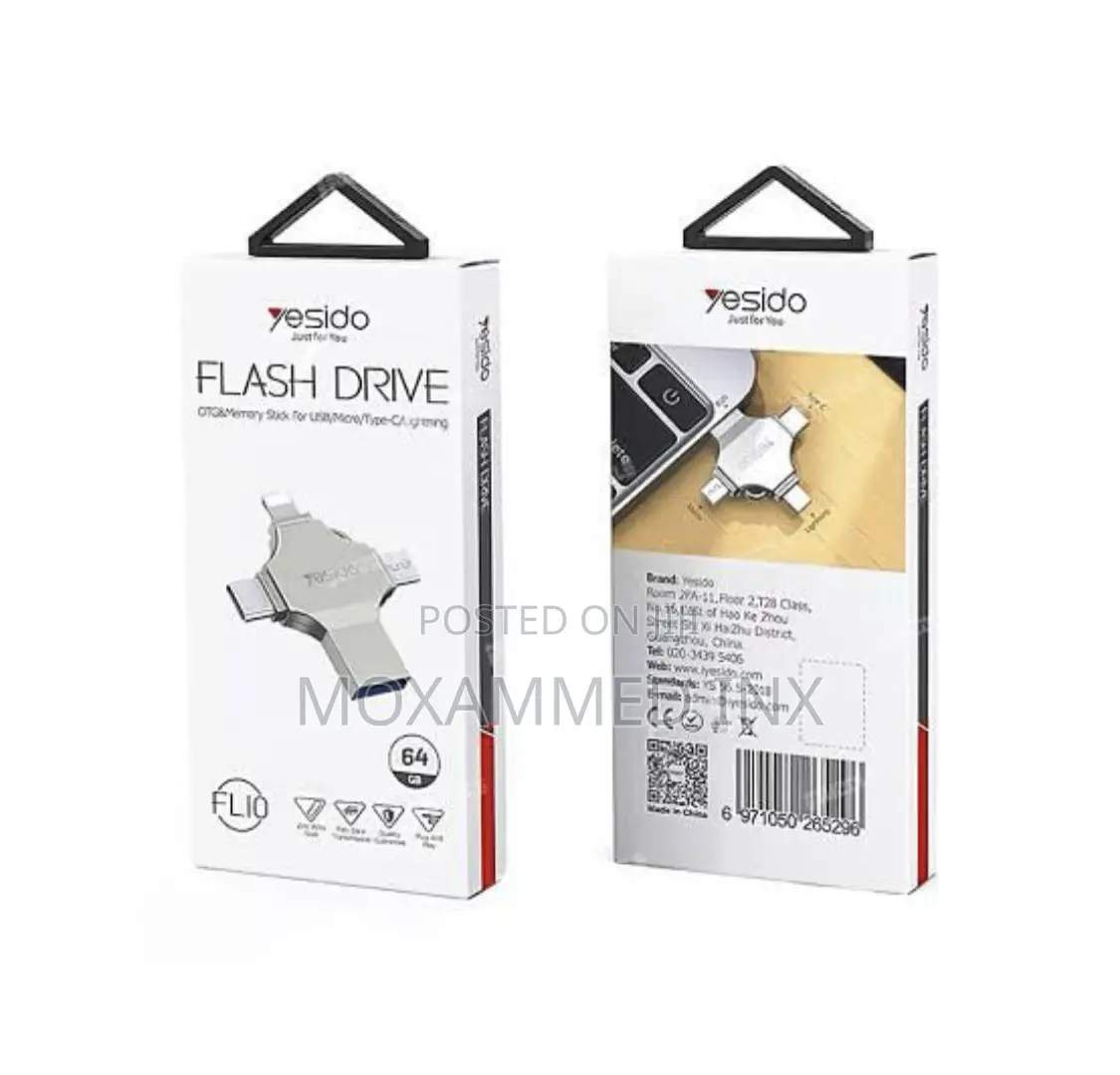Yesido Fl10 64gb Storage Multi Flash Drive Usba, Usbc
