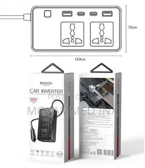 Yesido Vc07 Car Charger Inverter 200w Multiport