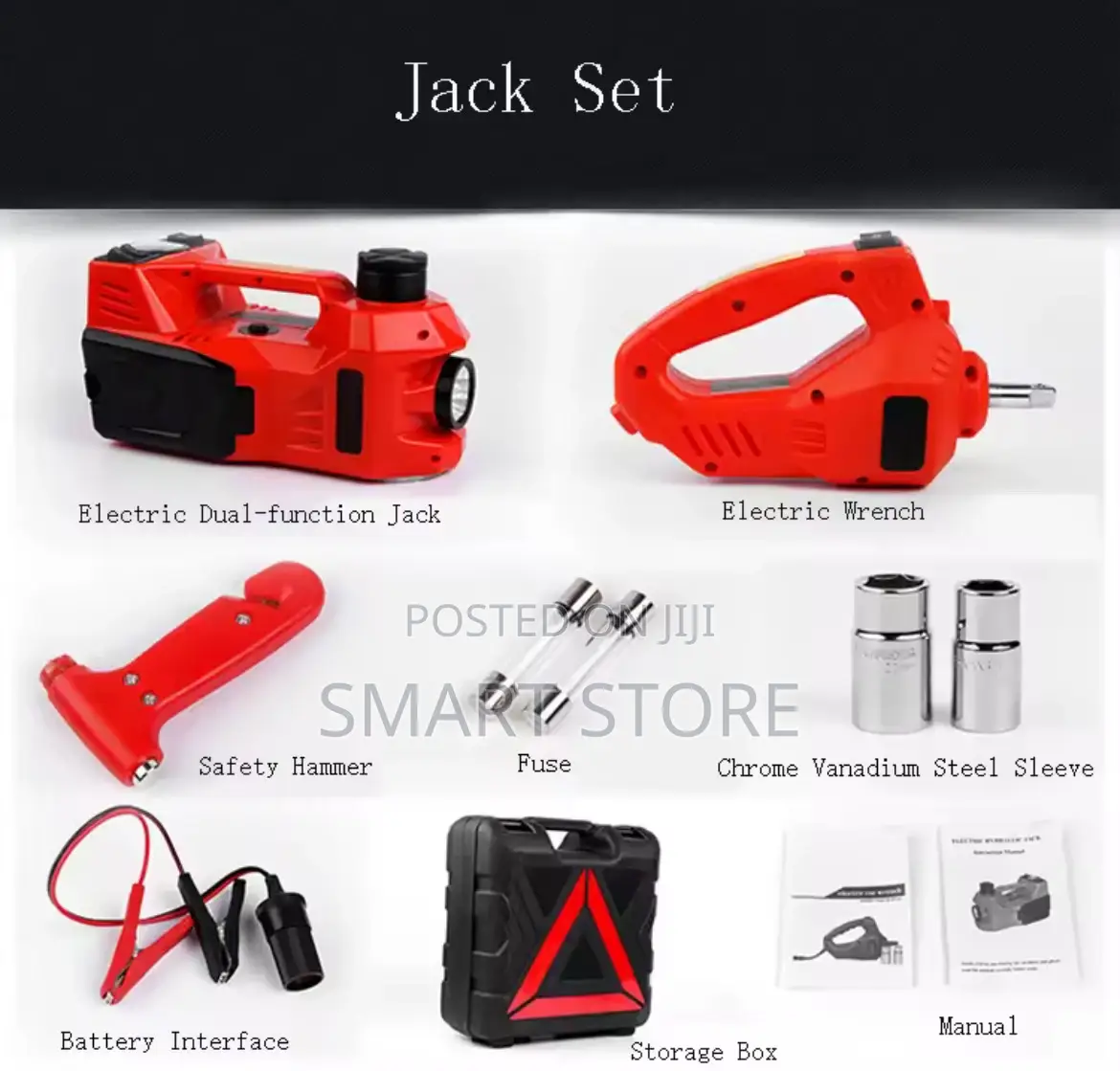 Portable 5in1 Electric Hydraulic Car Jack With Electric Wren